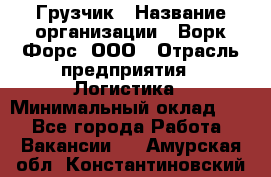 Грузчик › Название организации ­ Ворк Форс, ООО › Отрасль предприятия ­ Логистика › Минимальный оклад ­ 1 - Все города Работа » Вакансии   . Амурская обл.,Константиновский р-н